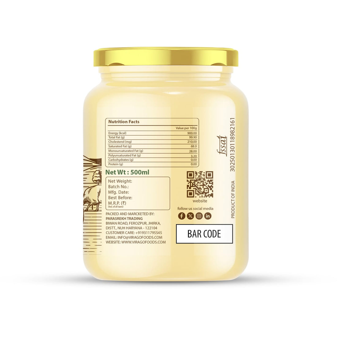 Virago Pure Desi Ghee – 500ml